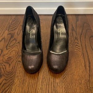 Brown Metallic Jessica Simpson pumps - Size 8